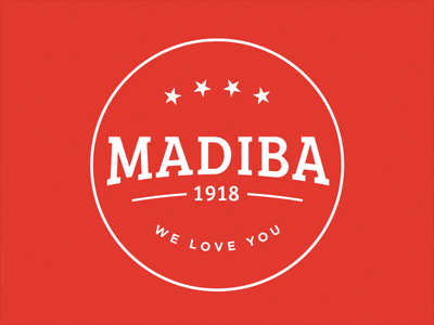 Madiba – We Love You (ver 2) badge boxing design flat logo madiba mandela nelson south africa