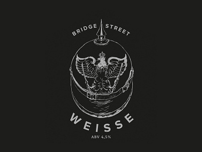 Weisse – BSB beer brewery eagle helmet illustration prussian weiss weisse