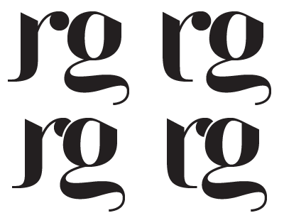 New RG logo logo logotype serif typography