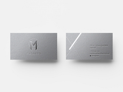 Magneto, Community Organizer business card foil letterpress magneto marvel weekly warm up