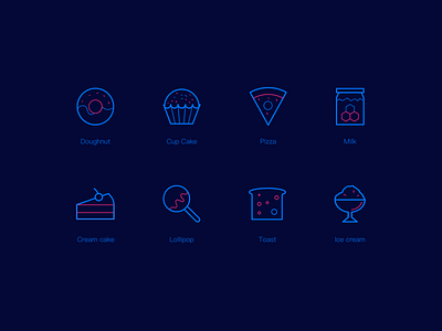 Food Icons icon illustration ui 向量 图标 设计