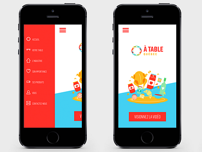 ATQC // Mobile app burger design landing list menu mobile ui ux