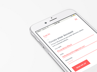 Sign Up | 001 design form login mobile signup ui ux