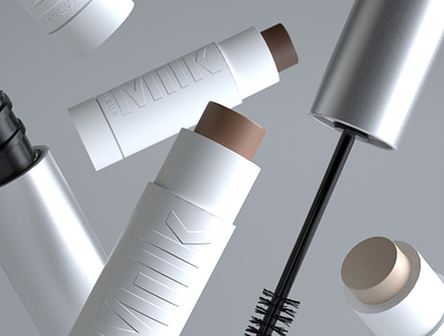 Milk Makeup 3d branding design modo