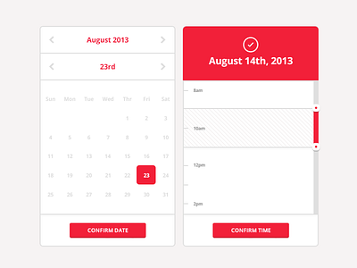 Interactive Calendar button calendar carousel icon interactive slider toggle ui ux