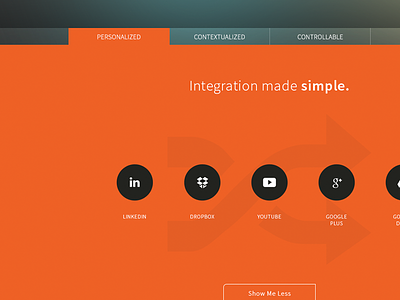 Orange is the New Black button concept flat hover icons menu navigation slider ui ux website work in progress