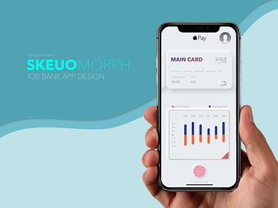 Skeuomorph Bank App UI Design Light app illustration minimal mobile ui neumorphic skeuomorph ui vector