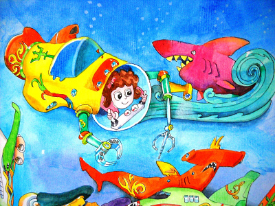 When I Grew Up :: underwater design illustration