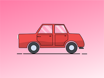 A Car adobe illustrator cc car design dribbble flat