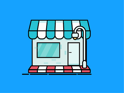 Store adobe illustrator cc design dribbble flat illustration store vector