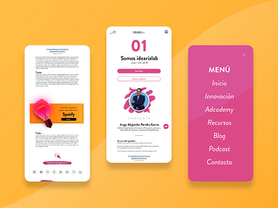 Idearialab.com ( Podcast - Landingpage ) landing landing design landing page mobile podcast ui uidesign ux uxdesign