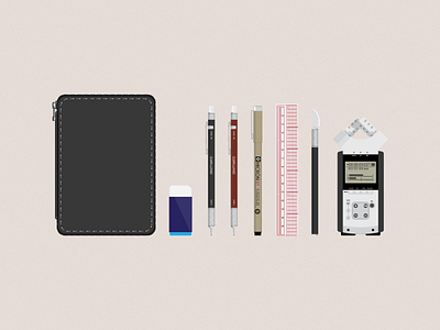 Creative Arsenal design h4n icons micron pencil recorder toolkit tools