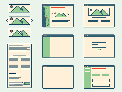 Wireframe for Project colors flat map simple ui web wireframes