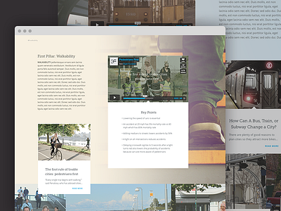 Livable Cities clean color flat gradient layout one page responsive simple typography ui web design web site