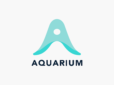 Aquarium Logo aquarium blue branding drop fluid liquid logo mark