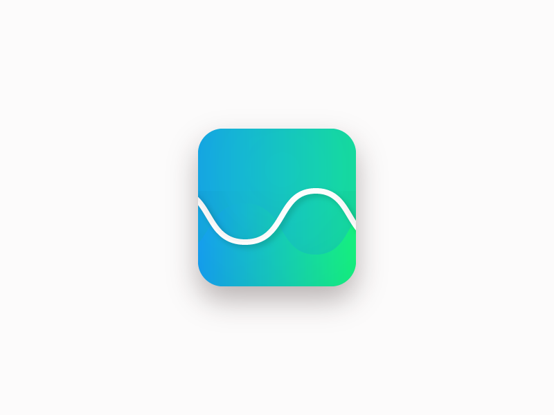 App Icon: Day 005 app blue dailyui flat gradient graph graphs green icon ui