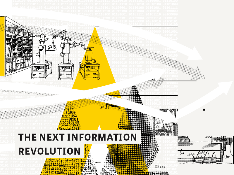 Information Revolution art automation big data data editorial energy illustrations information journalism movement