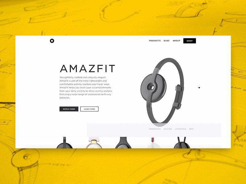 Amazfit.com is Live! activity design ecommerce fashion fitness gotham marketing tech tracker wearables web design
