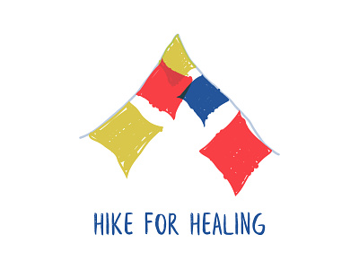 Hike For Healing Fundraiser branding fundraiser logo mental health nepal ornagle product dino social impact visual design volunteer