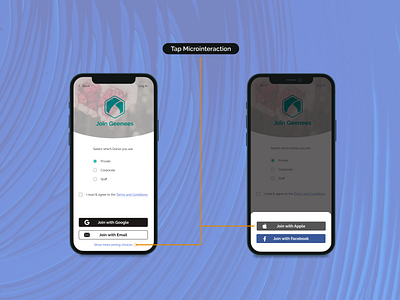 Geenees Mobile Sign Up Challenge challenge charity donation app high fidelity microinteraction product dino recruiting take home user flow ux ui wireflow