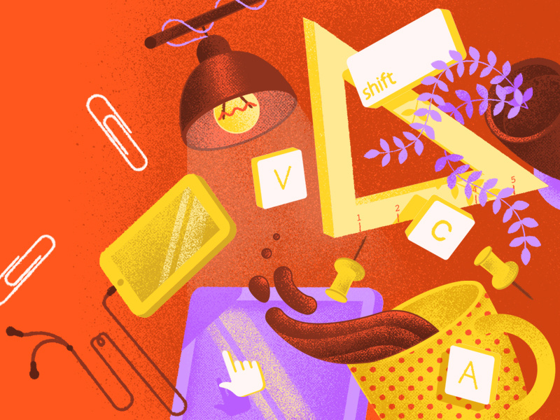 Floating #2 icon website web ux ui illustration