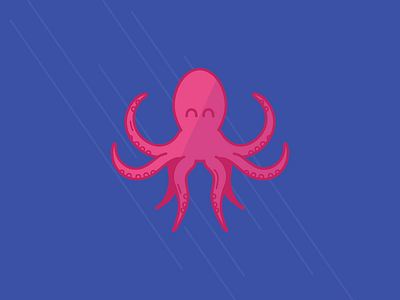 Thanks, Nick! flat illustration octopus