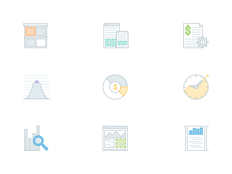 Lucid icons + illustrations by Brett Johnson for Octopus on Dribbble