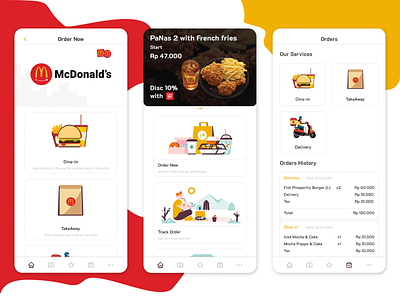 McDonald's mobile app - UI/UX Redesign Case Study case study clean ui fast food food app mcdonalds mobile app design product design ui design ux design ux research