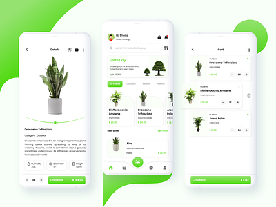 Plants Mobile application plant product design ui design ux design ux research