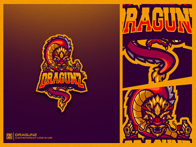 DRAGUNZ mascot logo dragon esports esportslogo logo logo design logotype mascot mascotlogo twitch logo youtube logo