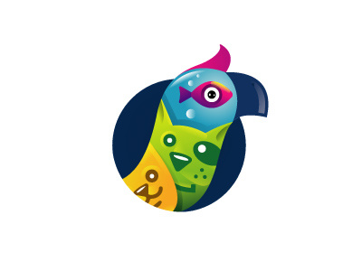 Petsfusion.com Logo Design animal bird cat color dog elvis eye fish fusion parrot