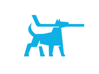 Sport App Concept hockey stick dog