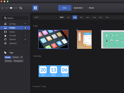 Image Library Design category dark flat interface library mac screen capture snagit tag