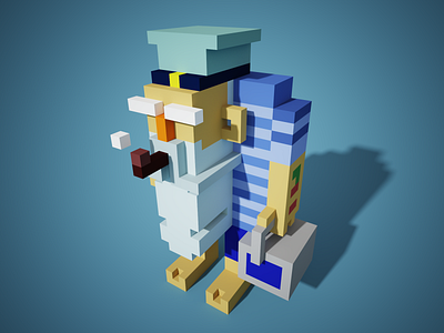 voxel art-Uncle