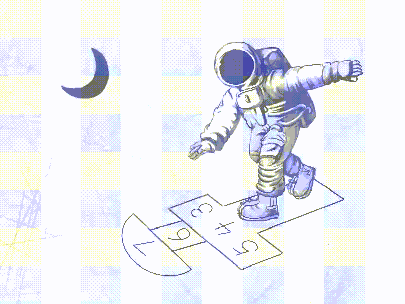 宇航员系列-3 astronauts cute illustration ipad procreate