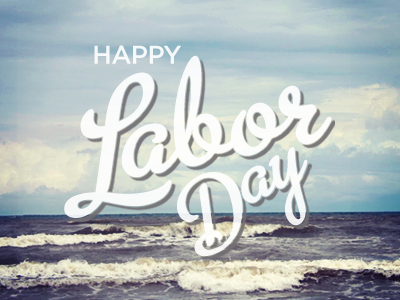 Labor Day beach gotham holiday labor day metroscript ocean photo typography