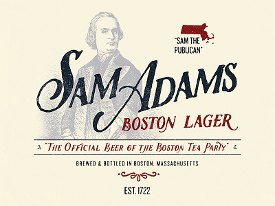 Sam the Publican beer boston editorial label retro sam adams typography vintage