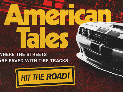 American Tales 70s american b movie car muscle car retro type typography vintage