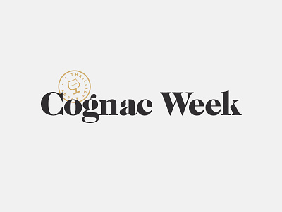 Cognac Week branding cocktail cognac event identity logo typography