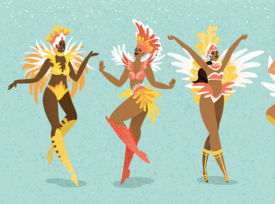Carnival babes brazil carnival character illustraion illustrator vector