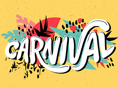 Carnival lettering brazil carnival illustration lettering logo sign