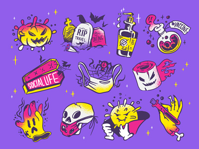 Scared yet? design halloween illustration illustrator logo quarantine scary sticker