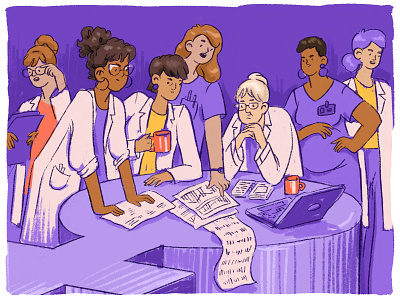 International Day of Women and Girls in Science character comic illustration illustrator research science scientist woman women