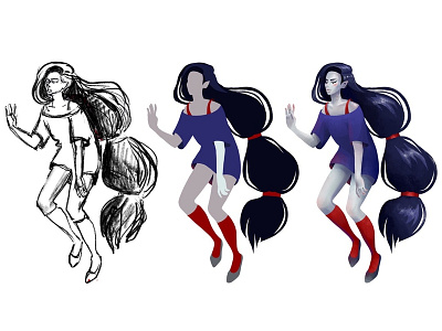 Marceline the vampire queen adventure cartoon character design design illustration marceline procreate time vampire