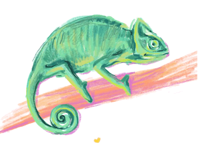 Little dragon animal animation chameleon frame illustration illustrator wildlife