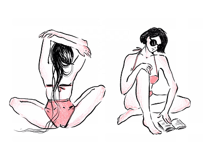 Vacation sketches art body female feminism illustration illustrator love positive