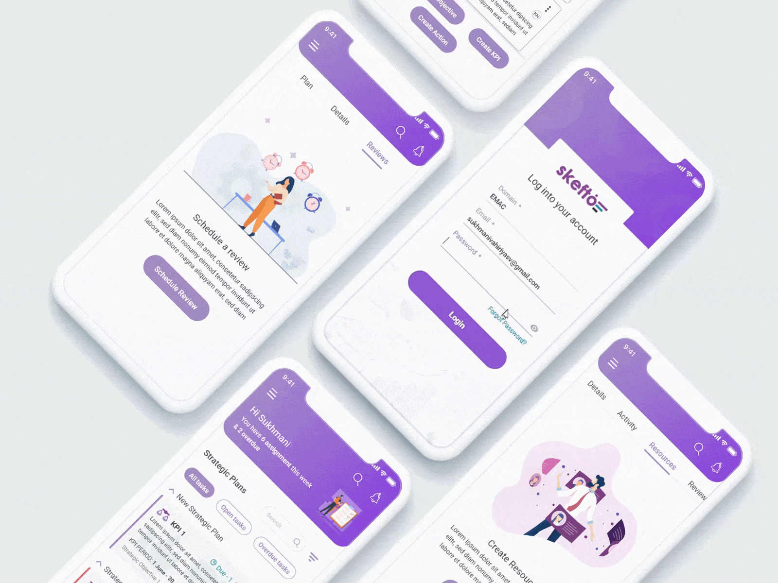 Interactions to make it interactive animated gif animation app clean gradient mobile mobile app mobile design mobile ui modern motion purple sleek sleekdesign smooth animation soothing