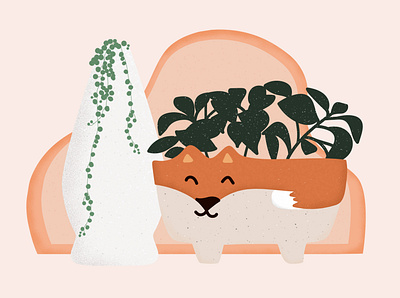Illustration Plant fox illustration illustrator plant potty