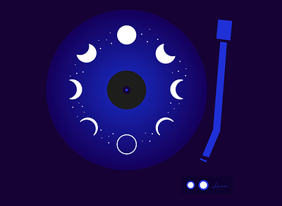 Blue Planets Vinyl astrology cosmos illustration illustrator music planets stars vinyl