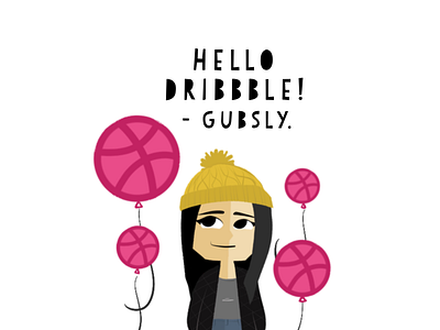 HELLO DRIBBBLE! from @gubsly.